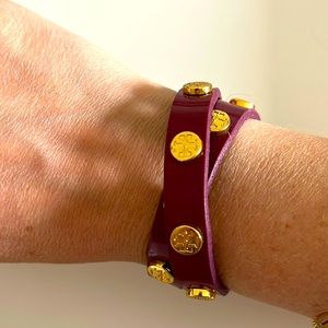 Purple Tory Burch wrap bracelet